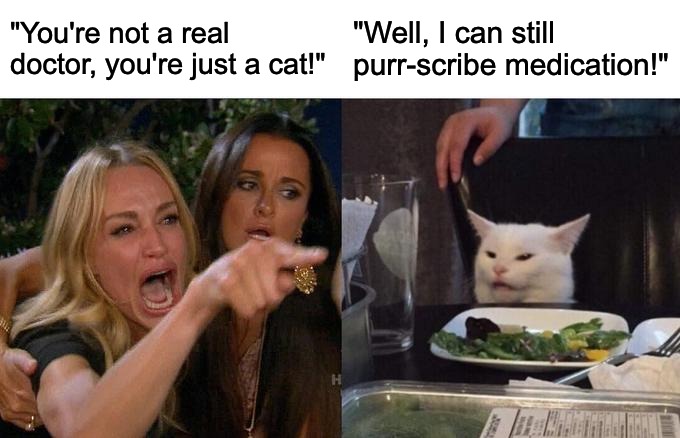 General doctor meme about cats
