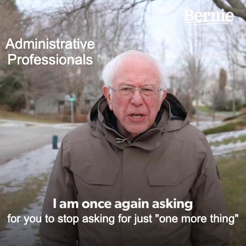 Administrative Professionals Day Bernie meme
