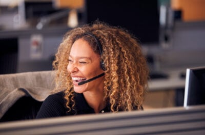 Admin professional laughing at funny messages and memes