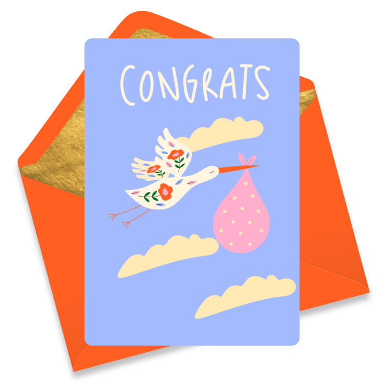 Stork special delivery baby ecard