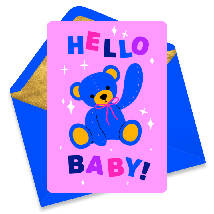 Teddy bear baby ecard