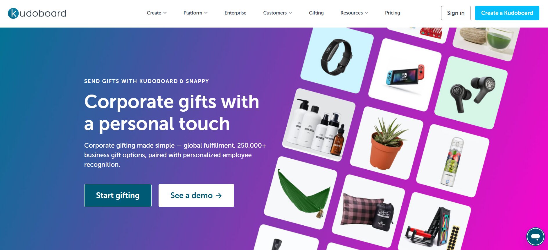 Corporate gifts Kudoboard